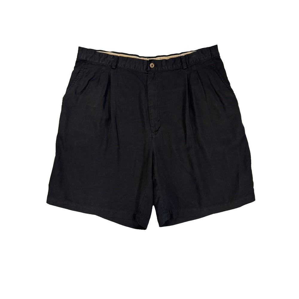 JOSEPH & FEISS Men's 42‎ Black  Silk 9" Chino Shorts Resort Vacation Golf Travel